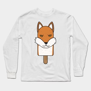 Animal Popsicle Fox Ice Cream Summer Gift Long Sleeve T-Shirt